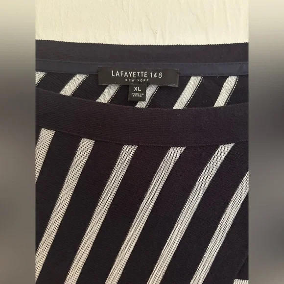 Lafayette 148 New York Directional Striped Sweater - Picture 6 of 8